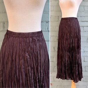 Vintage Brown Maxi Broomstick Skirt